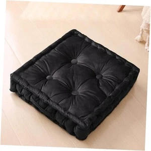 Square Floor Pillows, Large Floor Cushion for Adults Kids, 1 Pack Black - Picture 1 of 7