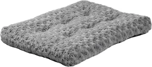 Plush Pet Bed Ombre Swirl Dog Bed & Cat Bed | Gray 23L X 18W X 1.75H - Picture 1 of 6