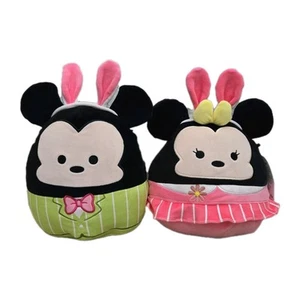 Squishmallows 8" MICKEY & MINNIE MOUSE With Bunny Ears EASTER Plush NWT - Picture 1 of 12
