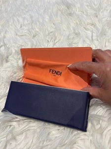Fendi Sunglasses Case Triangular Design With Glass Cleaning Cloth - Picture 1 of 5