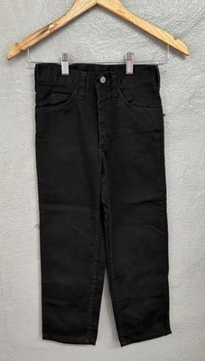 Pantalones de mezclilla Pennys Ranchcraft negros talla 24x21 vintage años 60 retro auténticos Foto 1 de 4