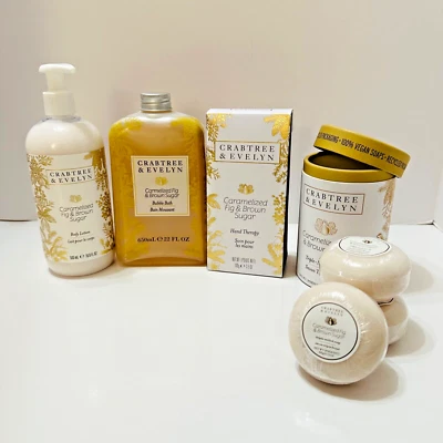 Crabtree & Evelyn Bath Set Collection Brown Sugar and Caramelized Fig Bath Gift - Image 1 of 4