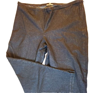 Eileen Fisher Womens Large Denim Jeans Blue Elastic Waist Stretch Pull On Pant - Picture 1 of 18