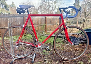 Schwinn Paramount Vintage Red Road Bike Columbus Dura-Ace 7400 58 x 62cm Steel - Picture 1 of 21