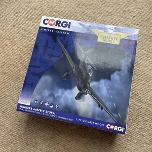 Corgi AA32518 Junkers Ju87B-2 Stuka Plane Luftwaffe 1940 1:72 Diecast Model - Picture 1 of 2