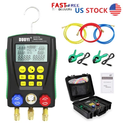 Kit de clips de temperatura de presión medidor colector digital de refrigeración HVAC Foto 1 de 4
