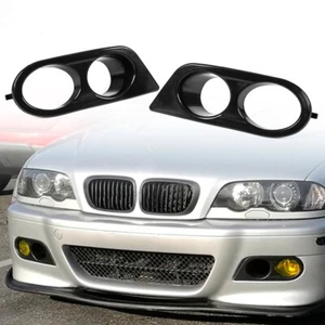 2X rejilla cubierta de luz antiniebla delantera negra mate para BMW E46 M3 2001-2006 2 puertas - Imagen 1 de 10