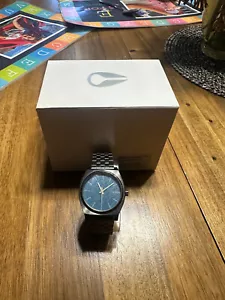 Nixon Time teller  Gunmetal gray with Patented Blue Waves Dail A045285400 - Picture 1 of 6