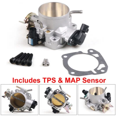 Fits Honda Civic Si Acura B/D/F/H B16 B18 70mm Throttle Body W/ TPS & MAP Sensor - Image 1 of 4