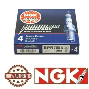 NGK IRIDIUM IX SPARK PLUGS - BPR7EIX (4055) SET OF 4 - HEAT GRADE 7 - Picture 1 of 2