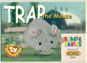 TARJETA COLECCIONABLE BEANIE BABIES - SERIE 2 - SERIE II - TRAMPA DEL RATÓN #4042 - Imagen 1 de 2