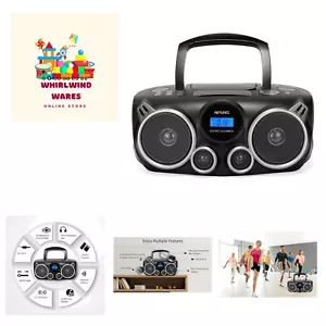 Tragbarer CD Player Bluetooth Stereo Soundsystem Digital AM FM Radio, MP3 CD... - Bild 1 von 9