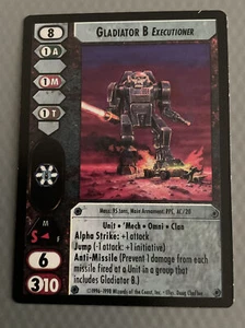 Battletech - CCG - GLADIATOR B EXECUTIONER - Rare - Ungraded Limited - Picture 1 of 1