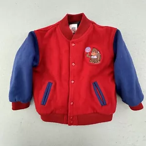 VINTAGE Planet Hollywood Jacket Youth Extra Large Red Blue Letterman Jacket Wool - Picture 1 of 10