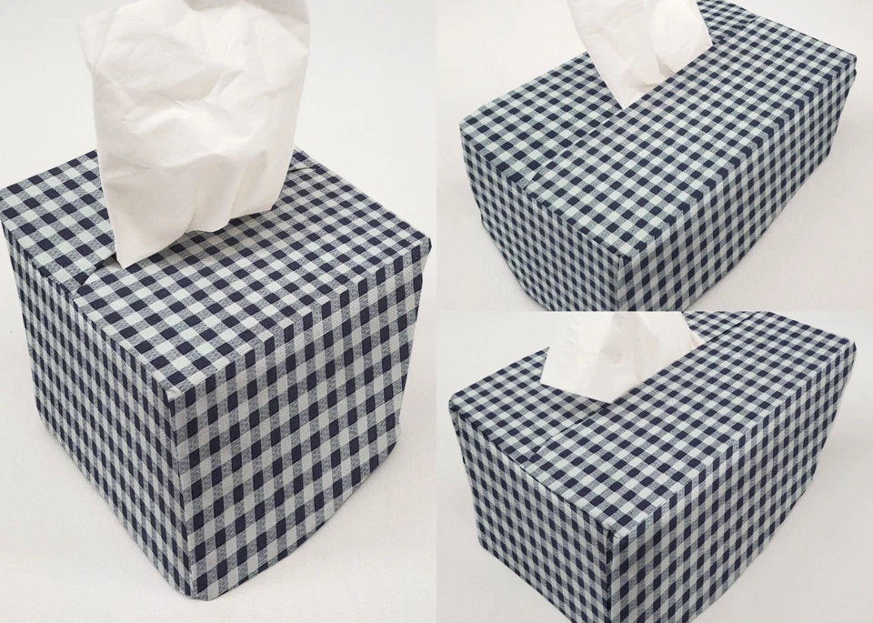 Клетчатый клетчатый тканевый чехол для коробки  - Изображение 1 из 1