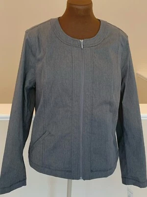 Chaqueta tejida gris jaspeado Kim Rogers para dama XL NUEVA CON ETIQUETAS venta al por menor $60 Foto 1 de 4