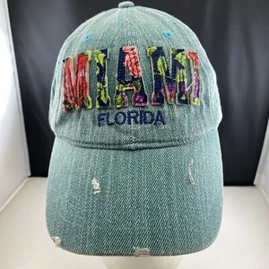 Miami Florida Adult Hat Ball Cap Adjustable Distressed Essencial Caps - Picture 1 of 10