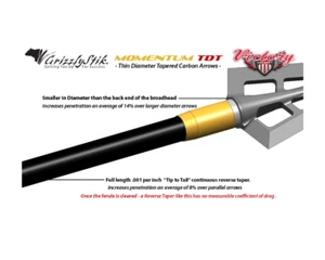 Grizzly Stik Momentum TDT® RAW Shafts 6-Pack 170 spine include nock and insert - Picture 1 of 5