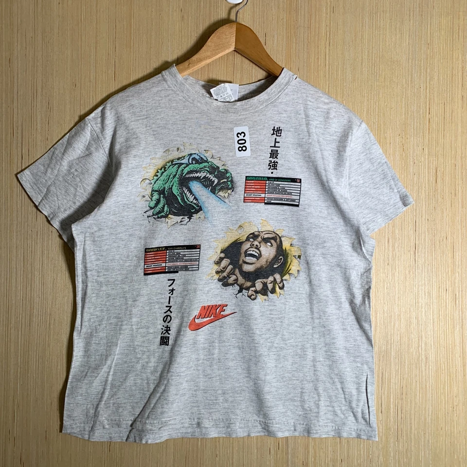 Camisa De Colección Nike Charles Barkley Juvenil Talla Grande Gris Manga Corta Niño Años 80 Foto 1 de 4