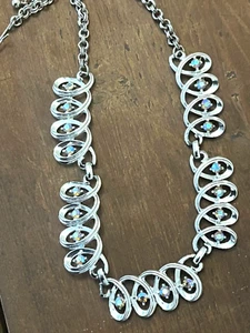 COLLAR VINTAGE DE DIAMANTES DE IMITACIÓN COLOR AURORA, JUEGO DE PUNTAS DE GAMA ALTA - Imagen 1 de 7