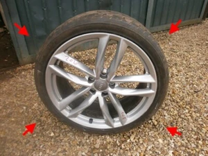 AUDI A6 A7 C7 S8 A8 20 ZOLL ALUFELGE SILBER REIFEN 255 35 20 BLACK EDITION ORIGINAL - Bild 1 von 23