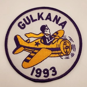 VINTAGE 1993 GULKANA ALASKA AIRSHOW PATCH AEREO AVIAZIONE AEREO ANCHE SOUVENIR - Foto 1 di 3
