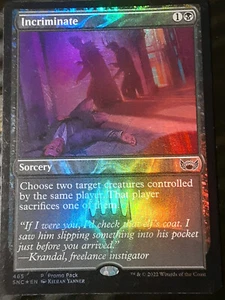 Incriminate Promo FOIL, Streets of NC, NM, MTG, KOSTENLOSER VERSAND - Bild 1 von 3