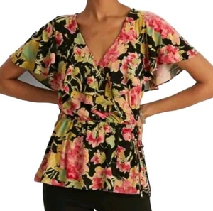 Ralph Lauren Floral Wrap Top UK Size 2XL BNWT RRP £129 - Picture 1 of 9