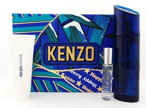 Kenzo Homme 3 Pcs Set for Men: 3.7 oz. & 0.3 oz EDT INTENSE Spray + 2.5 oz S/Gel - Picture 1 of 4