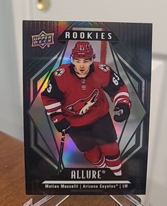 MATIAS MACCELLI 2022-23 UPPER DECK ALLURE BLACK RAINBOW ROOKIES COYOTES