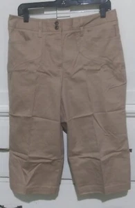 Pantalones cortos para mujer JW, talla 12, marrón, con botón con cremallera - Imagen 1 de 5