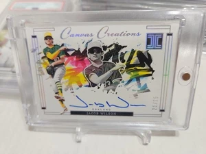 JACOB WILSON /25 - 2024 PANINI IMPECCABLE CANVAS CREATIONS HOLO SILVER AUTOGRAPH - Picture 1 of 3