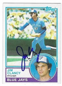 JIM CLANCY 1983 TOPPS AUTOGRAPHED SIGNED # 345 TORONTO BLUE JAYS - Picture 1 of 1