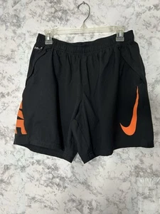 Nike Shorts Woven Black/Orange Kids Large Soccer Sz L EUC - Picture 1 of 10