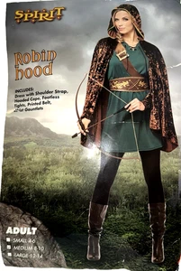 Spirit Halloween Women's Robin Hood Costume (size Adult Medium 8-10) - Picture 1 of 2