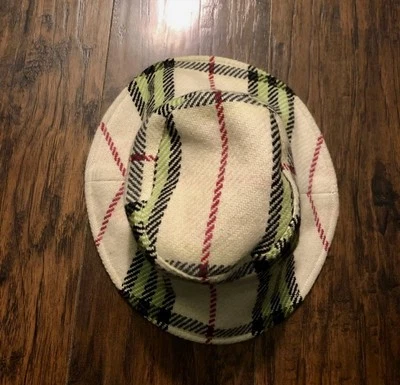 Sombrero de cubo multicolor a cuadros Nova exagerado Burberry de $450 raro talla L Foto 1 de 4