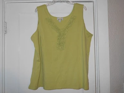 Regata feminina Kathleen Kirkwood verde claro tamanho 3X - Imagem 1 de 4