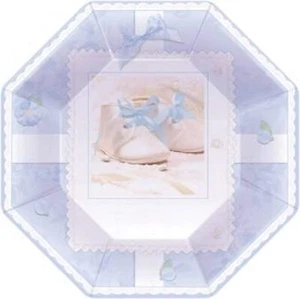 Tiny Blessing Blue Christening Tableware - Picture 1 of 10