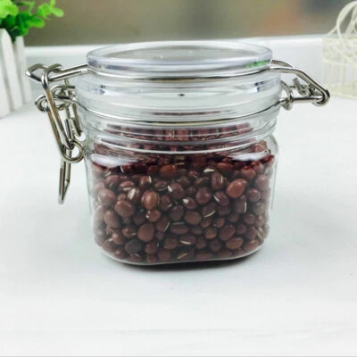 *ESPECIAL VERANO* Frascos de almacenamiento de cocina con base cuadrada con abrazadera de metal 6,5 oz (paquete de 6) Foto 1 de 4