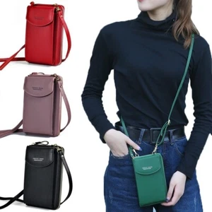 Fashion Cellphone Shoulder Bag Women PU Leather Crossbody Bag New Handbag Card H - Picture 1 of 7