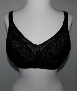 Sujetador para mujer JCPenny's delicado negro talla 38DD nailon mezcla spandex NUEVO en paquete - Imagen 1 de 10
