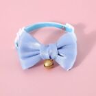 Velvet Cat Collar Bow With Bell Pearly-Lustre Pet Collar  Cat Dog