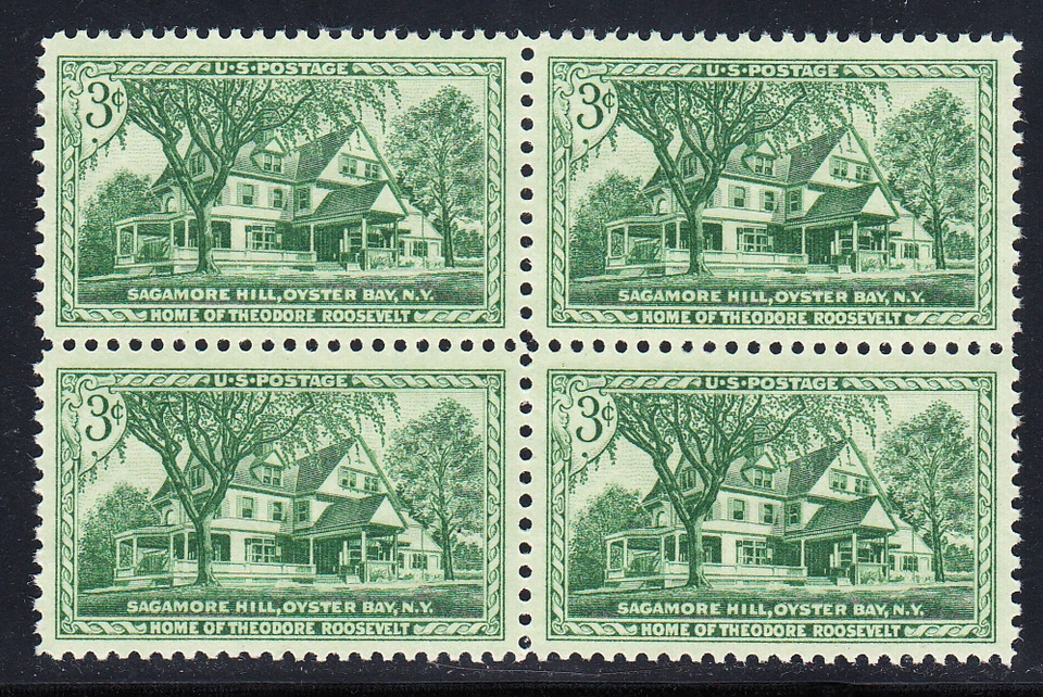 Sagamore Hill Oyster Bay Vintage Stamp Block of 4, Scott #1023, MNH - Image 1 of 1