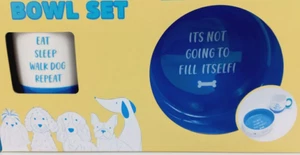 MUG and PET BOWL - EAT SLEEP WALK - Boxed Matched Set - FREE SHIP in Australia - Picture 1 of 2