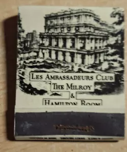 Bryant & May Match Book - Les Ambassadeurs Club ( James Bond Dr No- Beatles HDN) - Picture 1 of 3