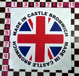 100mm Round Made in Castle Bromwich Sticker - Jaguar XK XJ S-Type Spitfire - Picture 1 of 1
