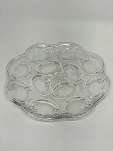 Bandeja de huevos vintage Anchor Hocking ""Savannah Clear"" de 10 pulgadas - Imagen 1 de 5