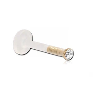 Micro labret Bioflex Zirconium 1.5mm serti Or 18 carats - Imagen 1 de 1