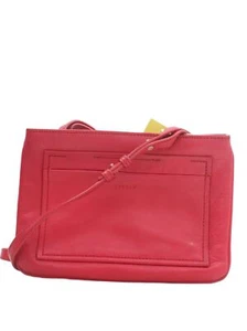 Borsa donna Jigsaw in pelle rossa con tracolla in cotone - Foto 1 di 6