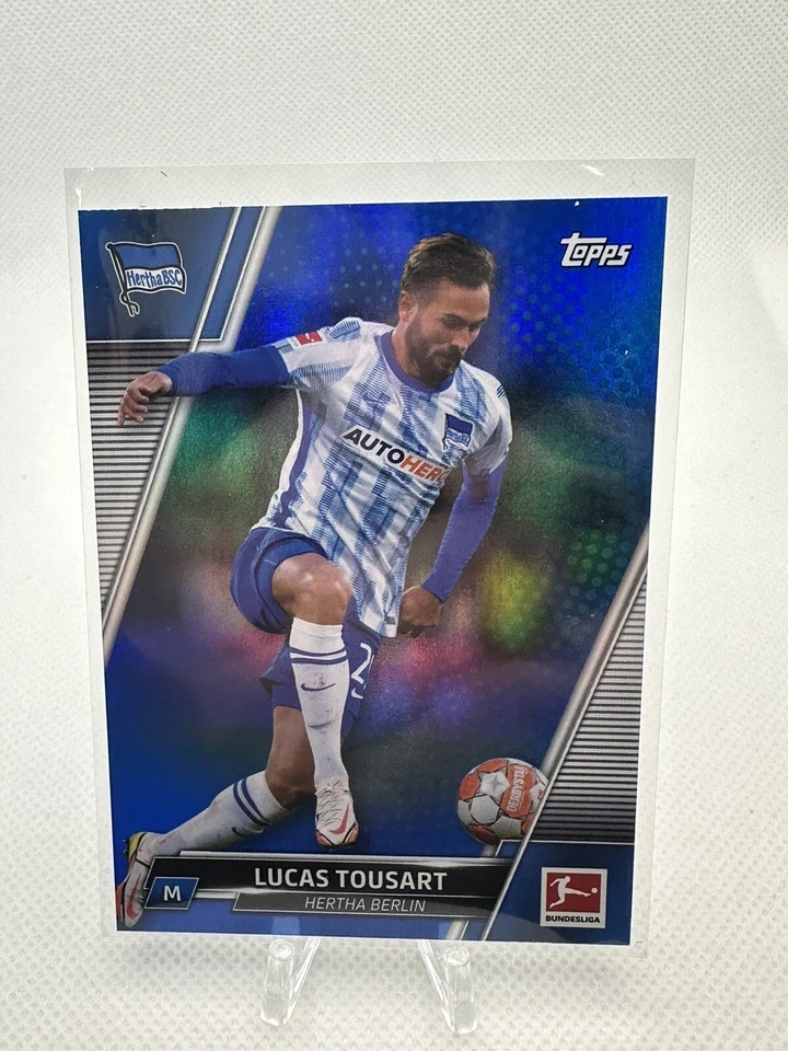 2021-22 Topps Bundesliga Blue Foul #11 LUCAS TOUSART /99 Hertha Berlin - Image 1 of 4